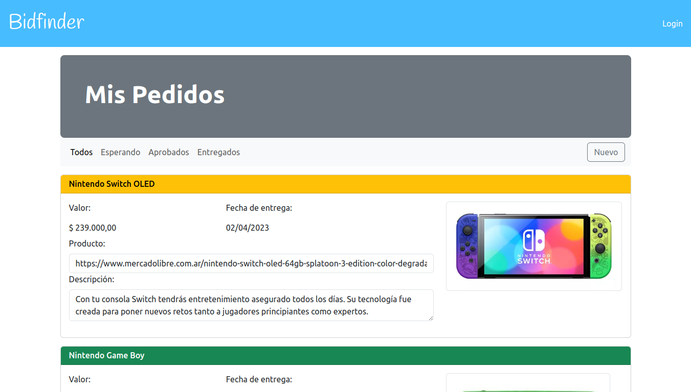 Proyecto Bidfinder