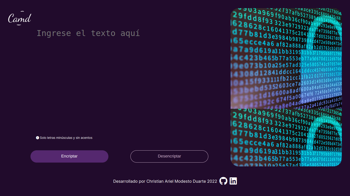 Proyecto Encriptador de texto